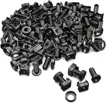 deleyCON 50x M6 Käfigmuttern Schrauben Set für Netzwerkschränke - 50er Set Patchpanel Racks Serve...