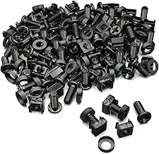 deleyCON 50x M6 Käfigmuttern Schrauben Set für Netzwerkschränke - 50er Set Patch