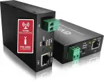 GVS 2-Draht Ethernet PoE Konverter mit bis zu 500m Reichweite - Moderne IP-Technologie über 2-Draht-Kabel inkl. PoE-Unterstützung - Einfache Installation für Türsprechanlagen & IP-Kameras