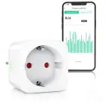 CSL - WLAN Steckdose mit Strommessung - Smart Life - WiFi Fernsteuerung per Smart life App – Sprachsteuerung Alexa Google Home - Tuya Smart - Energiekostenmessgerät Zeitschaltuhr Timer