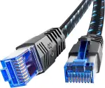 Ercielook Lan Kabel 20m, Hochgeschwindigkeits-Cat8-Netzwerkkabel für den Außen- und Innenbereich, 40 Gbit/s geflochtener Patchkabel mit RJ45-Stecker für Router/Gaming/Modem