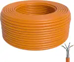 BIGtec CAT 7 Netzwerkkabel Verlegekabel LAN Kabel 50m CAT7 PiMF halogenfrei Zertifiziert GHMT BauPVO Eca POE orange Netzwerk Installationskabel Datenkabel