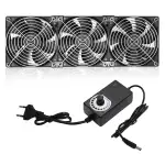 Hoypeyfiy 3er Pack Leise 120mm PC-Lüfter, 12V/220V mit Geschwindigkeitsregelung, Universell für Computer, Server, AV-Schrank & Router