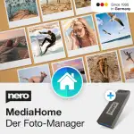 Nero MediaHome auf USB-Stick | Fotos, Musik & Videos verwalten, abspielen & teilen | Diashows erstellen & Medien streamen | KI-Erkennung für Bilder & Musik | Unlimitierte Lizenz | 1 PC | Win 11/10/8/7