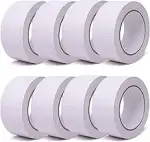 gws Putzband PVC gerippt weiß 8 Rollen Abklebeband von Hand reißbar Maler-Schutzband in Profi-Qua...