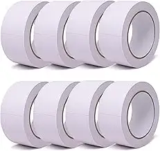 gws Putzband PVC gerippt weiß 8 Rollen Abklebeband von Hand reißbar Maler-Schutz