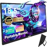 18,5-Zoll tragbarer Monitor, Laptop Monitor 120Hz Travel Gaming Monitor,300Nits HDR Plug & Play-D...
