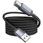 Extra lange USB 2.0 Drucker Kabel 5M, USB Typ A anf Typ B Scanner Kabel, kompatibel mit HP, Canon, Dell, Epson, Lexmark, Audio Interface, Midi Keyboard und mehr