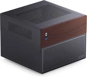 Jonsbo N4 NAS Gehäuse Schwarz – Kompaktes Micro-ATX Case für DIY-NAS, Platz für 