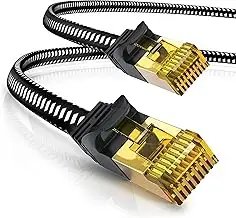 CSL - 5m CAT 7 Netzwerkkabel Flach und Dünn - Lan Kabel für 10 Gigabit High Spee