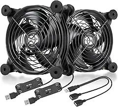 upHere Gehäuselüfter 120mm pc lüfter USB,Multi-Speed-Steuerung,mit Metallgrillsc