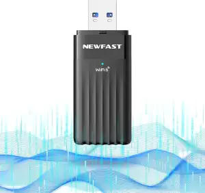 NEWFAST 3000Mbps USB WLAN Stick for PC,Dual-Band WiFi 6 Adapter,Eingebaute High 