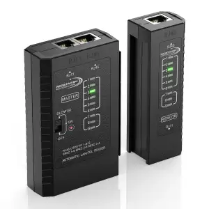 RedStar24 Netzwerktester - Lan Kabeltester mit RJ11, RJ12, RJ45 für Patchkabel -