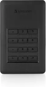 Verbatim Store 'n' Go Secure 2 TB (2000 GB), USB 3.1 Typ-C, Externe Festplatte mit Passwortschutz durch Tastenfeld, Stromversorgung durch USB - schwarz