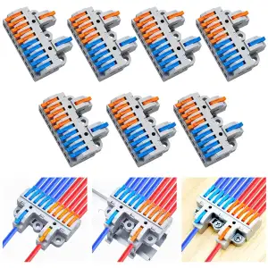 Klemmenblock-Kit (2 Eingänge, 10 Ausgänge, 7 Sets), Hebel-Kabelverbinder, Zwei-E