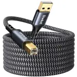 USB Druckerkabel 5M, USB A auf B Drucker Kabel,USB 2.0 Typ B Kabel Hochgeschwindigkeits-Scanner kompatibel mit Lexmark, Dell, HP, Canon, Xerox, Brother, DAC und mehr