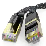 HiiPeak lan kabel 1m cat 8 netzwerkkabel cat 8 ethernet kabel verlegekabel cat 8.1 lan kabel Flach mit 40 GB Nylon Geflochtener