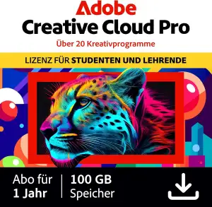 Adobe Creative Cloud Pro | Student & Teacher | Grafik Design | Gen AI | 1 Jahr| 