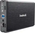 Inateck Festplattengehäuse für 3.5/2.5 Zoll HDD/SSD, SATA III Festplatten Adapter, Aluminium für optimale Wärmeabfuhr, 12V/2A Netzteil